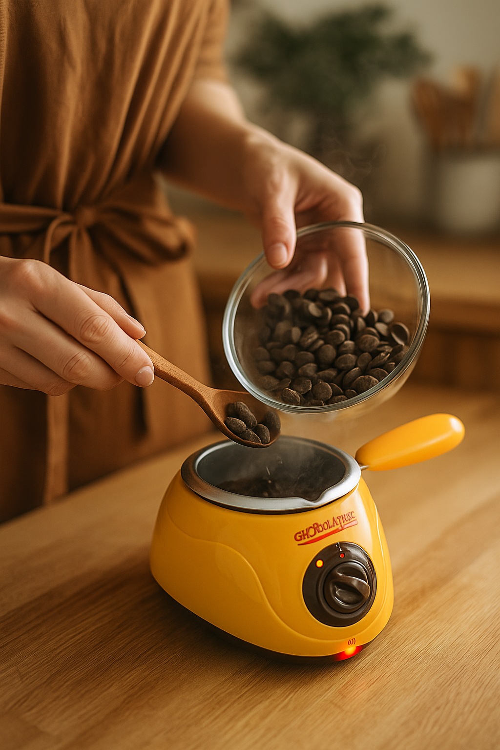 Fondue Eléctrica Para Derretir Chocolate
